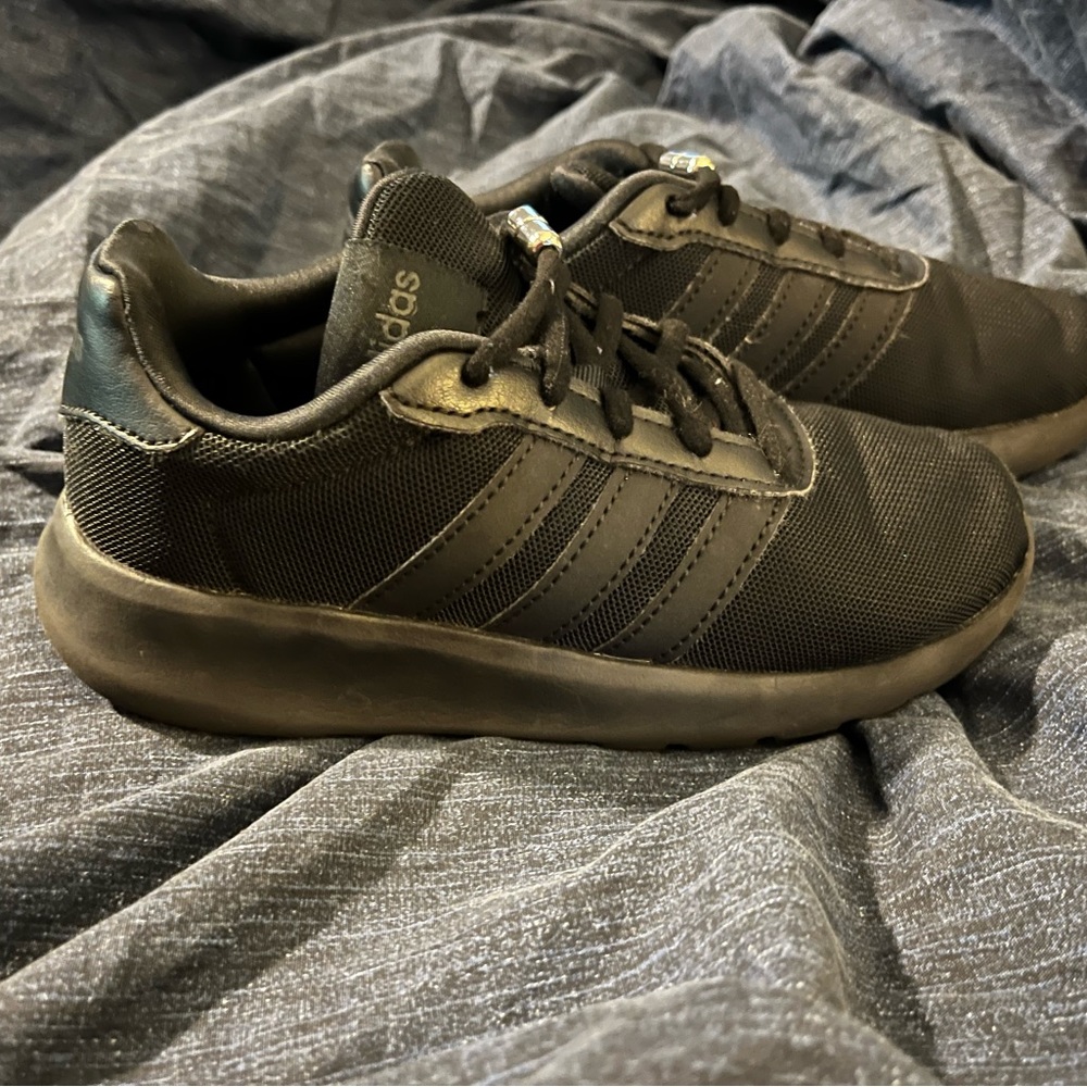 All black kids adidas shoes